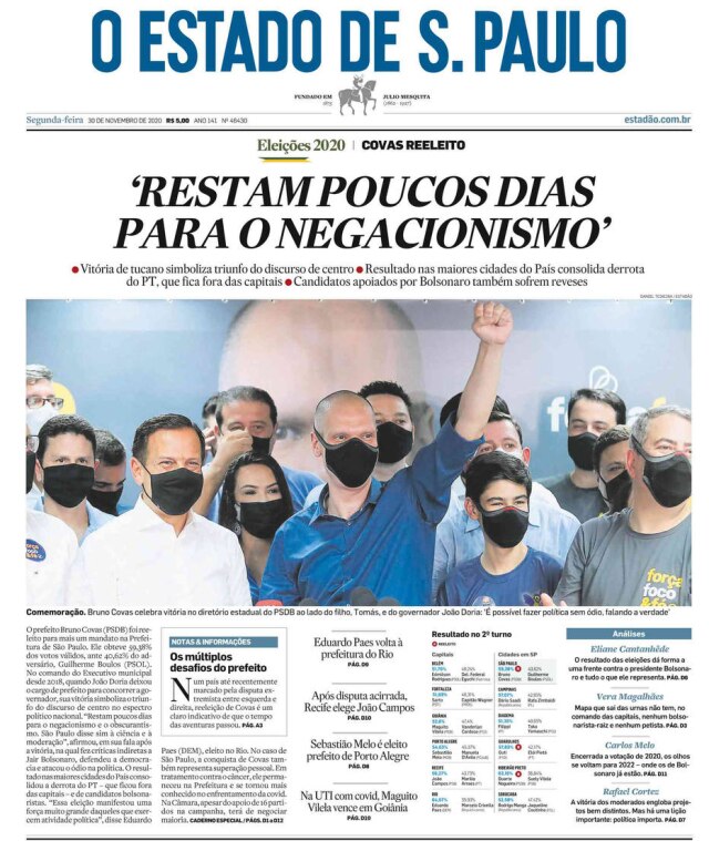 Acervo/Estadão >> Estadão - 30/11/2020