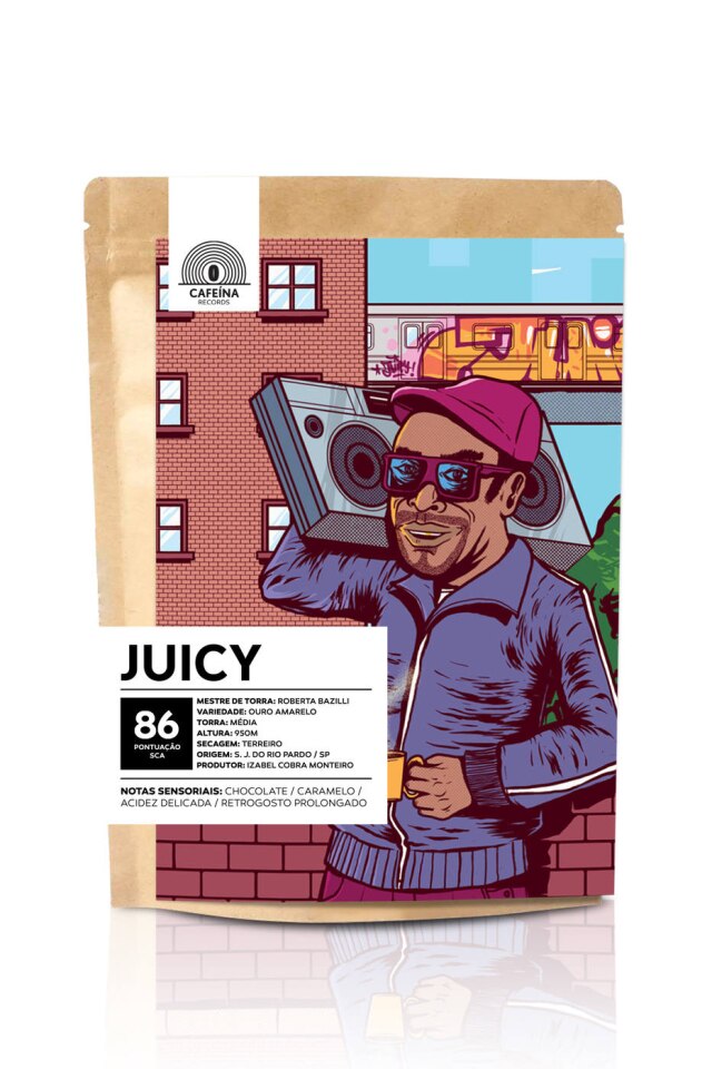 Juicy, produzido em São José do Rio Pardo, da Cafeína Records 