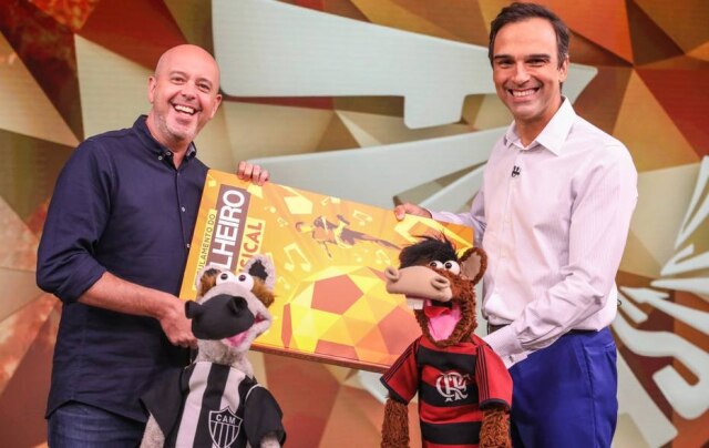 Globo/João Cotta Alex Escobar e Tadeu Schmidt no 'Fantástico'
