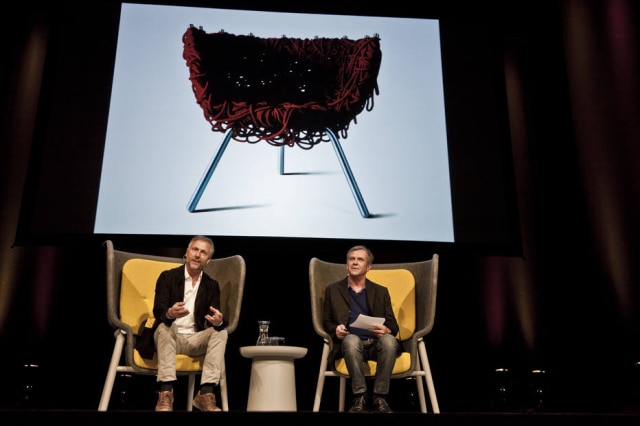 Divulgação Os irmãos Humberto e Fernando Campana no evento em Amsterdã
