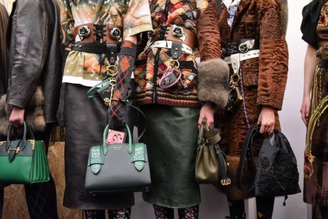 Divulgação A fila do desfile da Prada