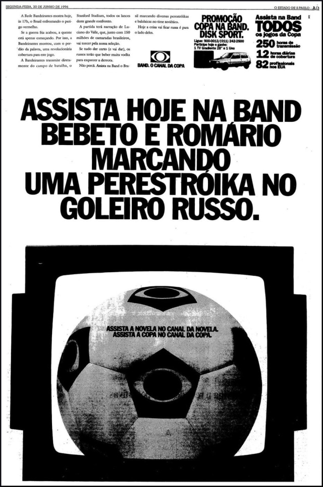 Viu esse anúncio? 1994  TV Bandeirantes - Notícias - Estadão