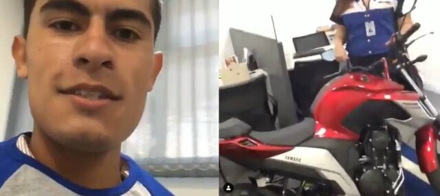 Instagram / @matheuspiresdd Matheus Pires mostrou a moto nova em um vídeo no Instagram