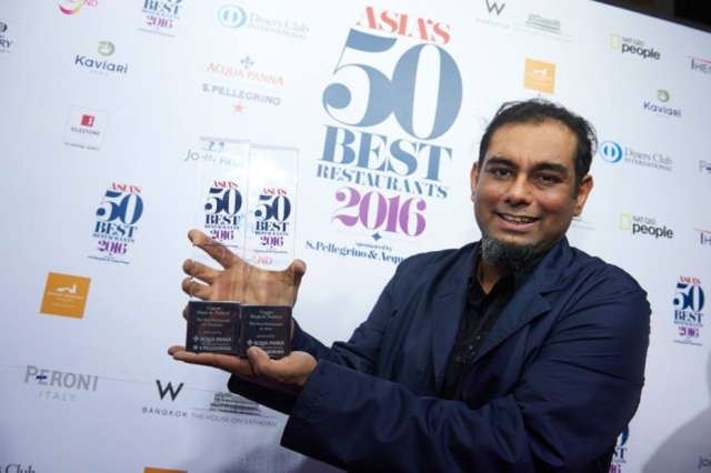 Nascido na Índia, Gaggan Anand comanda o restaurante que leva seu nome em Bangcoc. Ele ficou novamente na primeira posição do 50 Best Ásia.