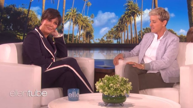 Reprodução de 'The Ellen DeGeneres Show' (2018)/NBC Socialite Kris Jenner e apresentadora Ellen DeGeneres