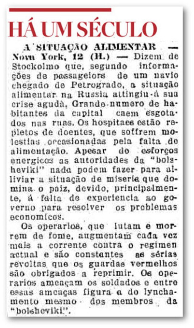 Acervo/Estadão O Estado de S.Paulo - 13/6/1918