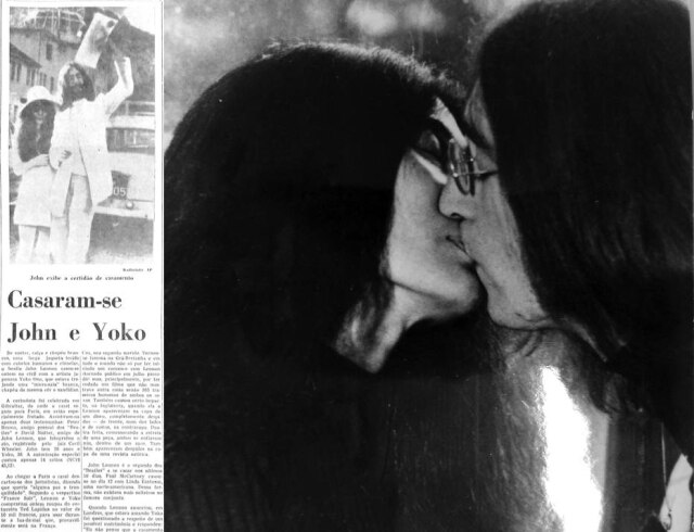 Acervo Estadão John Lennon e Yoko Ono disseram sim.