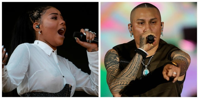 Mauro Pimentel/AFP | Wilton Junior/Estadão A cantora Ludmilla e o cantor Taboo, integrante do Black Eyed Peas, no Rock in Rio 2019.