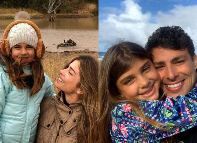 Instagram/@massafera/@cauareymond Os atores Grazi Massafera e Cauã Reymond, com a filha Sofia