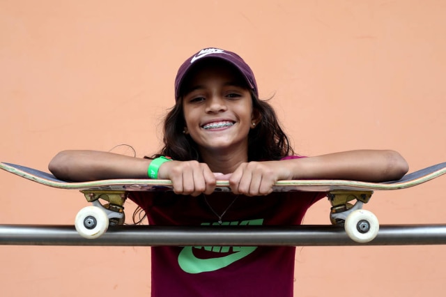 Helvio Romero/Estadão A skatista Rayssa Leal em 2019 quando sonhava com a vaga olímpica.
