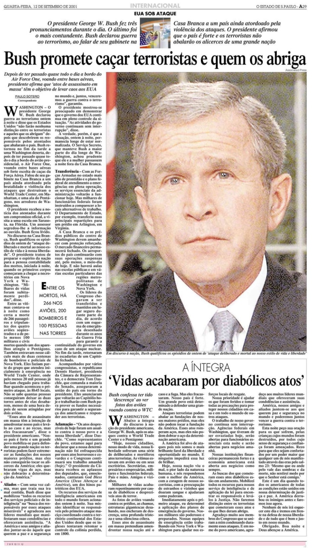 Acervo/Estadão > Estadão - 12/9/2001