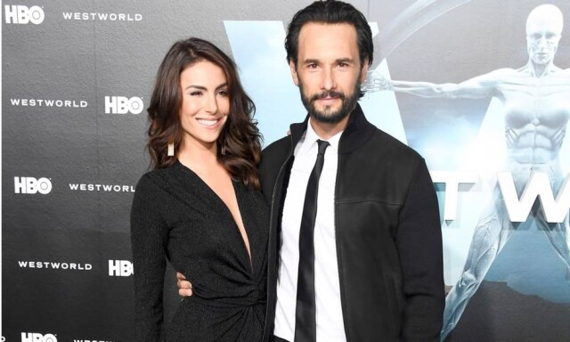 Frazer Harrison_AFP Rodrigo Santoro e a mulher, Mel Fronckowiak