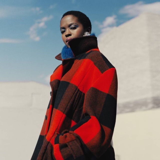 Jack Davison/Divulgação Ms. Lauryn Hill na campanha de inverno da Woolrich, marca para qual desenhou uma coleção cápsula