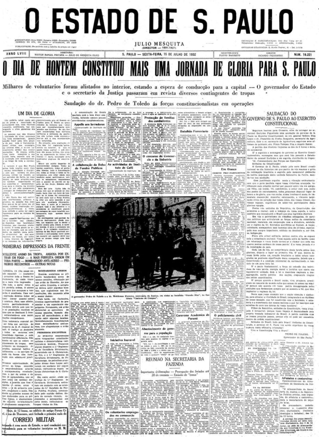 Acervo Estadão Estadão - 15/7/1932