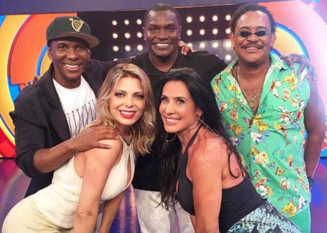 Reprodução/Instagram Com saudades? É o Tchan se reuniu para uma gravação do 'Caldeirão do Huck'.