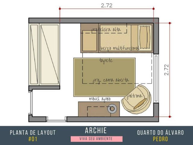 Archie Planta do ambiente, item que também acompanha o pacote de serviços.
