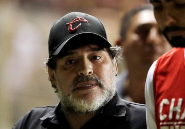 REUTERS/Henry Romero Diego Maradona durante partida entre Dorados e Atlético San Luís pela segunda divisão do Campeonato Mexicano.