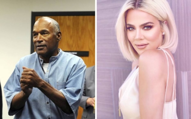 Jason Bean/Pool via The New York Times / Instagram/@khloekardashian O ex-jogador de futebol americano O. J. Simpson e a empresária Khloé Kardashian.