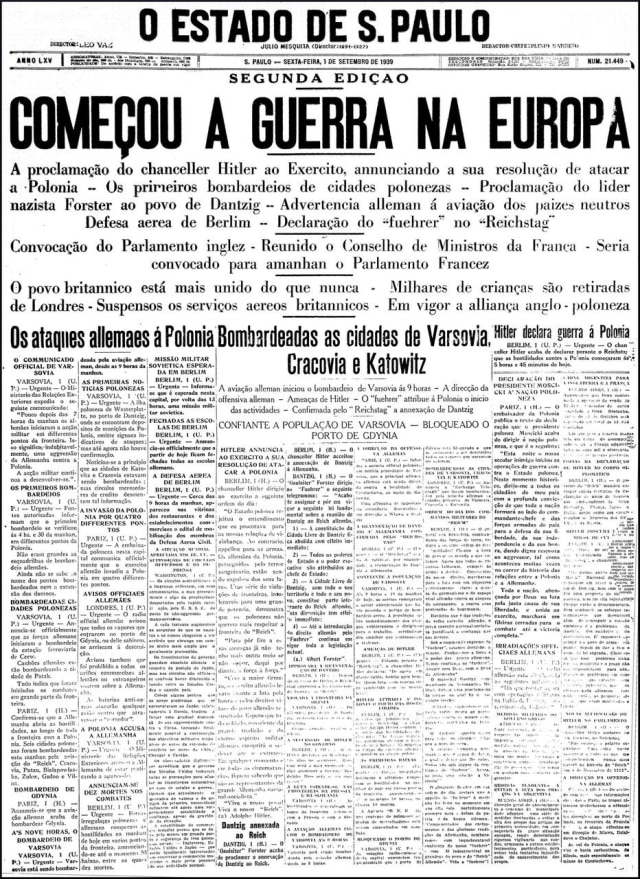 O Estado de S.Paulo - 01/9/1939
