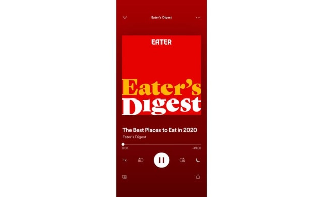 Reprodução Spotify Podcast Eater’s Digest.