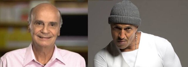 Reprodução I Klaus Mitteldorf O médico Drauzio Varella e o rapper Mano Brown