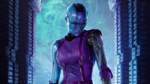 Marvel Studios Nebulosa, interpretada por Karen Gillan, é uma ciborgue assassina em ‘Guardiões da Galáxia’.