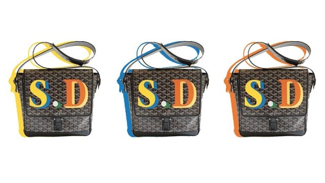 Divulgação Nas bolsas Goyard, é possível escolher letras e desenhos para enfeitar o acessório