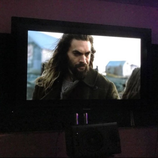 Reprodução/Twitter Jason Momoa como Aquaman.