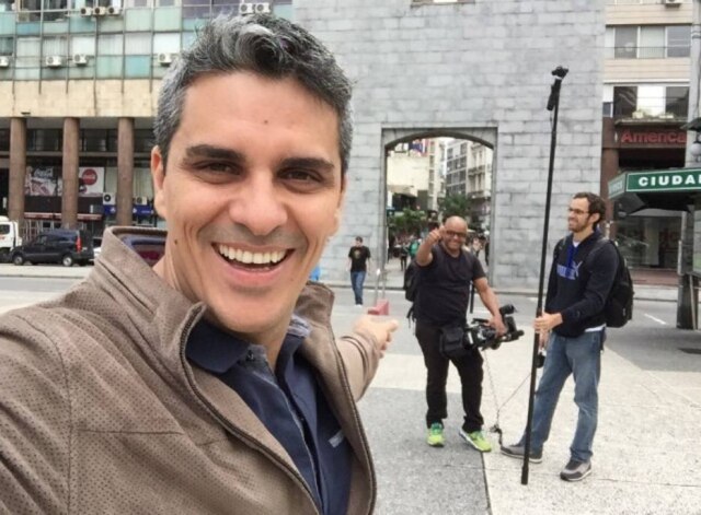 Twitter/@andregallindo Andre Gallindo, jornalista esportivo da TV Globo.