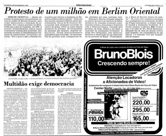 Acervo/Estadão O Estado de S.Paulo - 05/11/1989