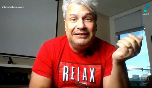 Reprodução de 'Alerta Nacional' (2020) / RedeTV! O apresentador Sikêra Jr., da RedeTV!.