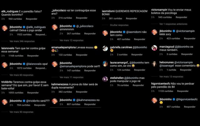 Reprodução Instagram/ @jbboninho Boninho respondeu perguntas dos seus seguidores sobre o 'BBB 21'
