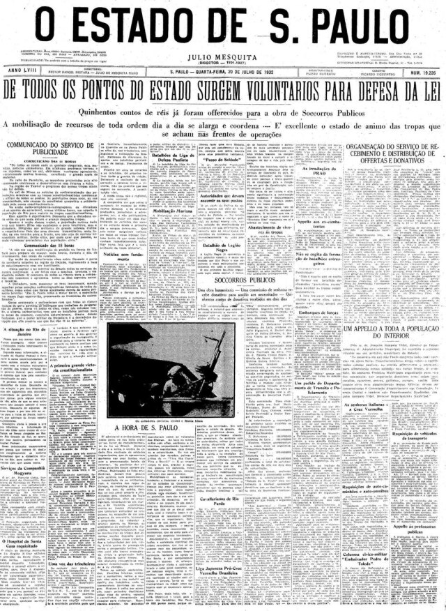 Acervo Estadão Estadão - 20/7/1932