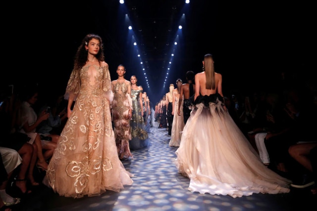 REUTERS/Lucas Jackson Desfile de verão 2017 da Marchesa, que aconteceu no dia 14 de setembro.