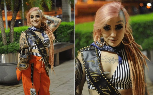 César Bonfim/Divulgação Dafny Zanquetta, Miss Tattoo Week SP 2017