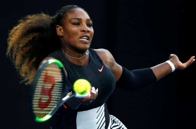 Thomas Peter/Reuters A tenista Serena Williams surpreendeu um grupo de estudantes que estava assistindo uma sessão do filme 'Pantera Negra'