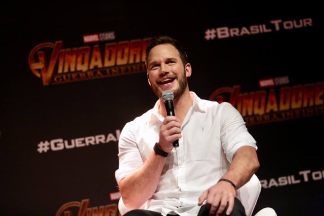 Divulgação Marvel/Disney Em evento no Auditório Ibirapuera, o ator Chris Pratt conversou com fãs sobre 'Vingadores: Guerra Infinita'