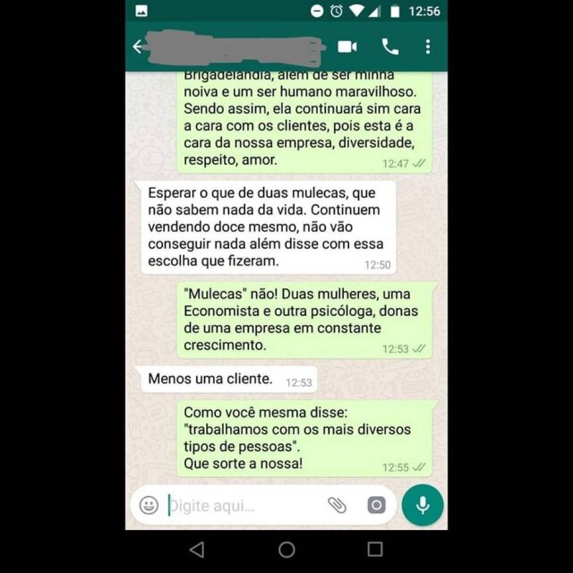 Facebook/brigadelandiadoces Conversa que Enayle teve com a cliente - parte 5.