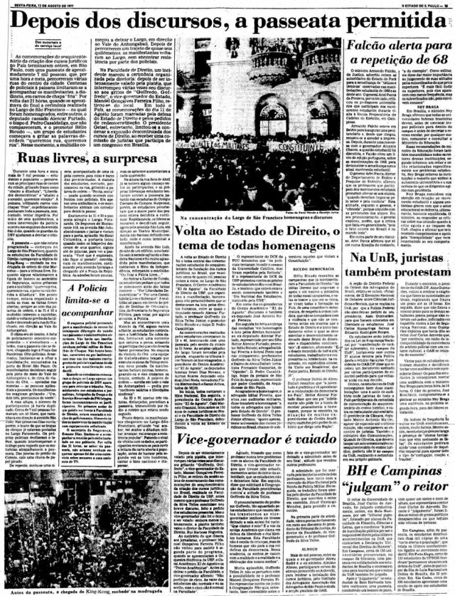 >> Estadão - 12/8/1977