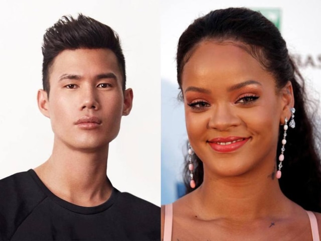 Divulgação | Charles Platiau/ Reuters O maquiador Patrick Ta e a cantora Rihanna