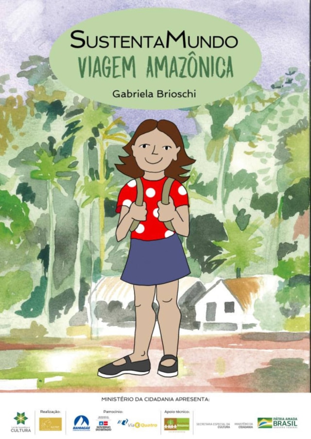 Divulgação O livro 'SustentaMundo - Viagem Amazônica' tem selo FSC - papel misto produzido a partir de fontes responsáveis - e pode ser baixado em três idiomas gratuitamente, além de possuir audiobook de todos os capítulos para que crianças ouçam a história.