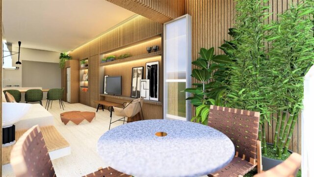 Vanessa Féres Arquitetos Associados A mesa na varanda