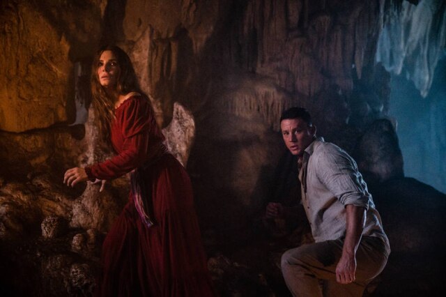 Paramount Pictures Sandra Bullock e Channing Tatum em cena do filme 'Cidade Perdida'.