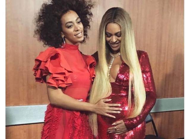 Reprodução/Instagram Solange Knowles e a irmã, Beyoncé, no Grammy.