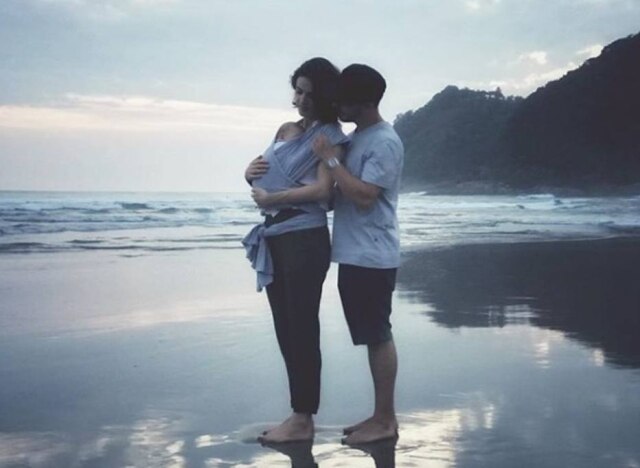 Instagram/@junior_lima Junior Lima, Monica Benini e o filho Otto.