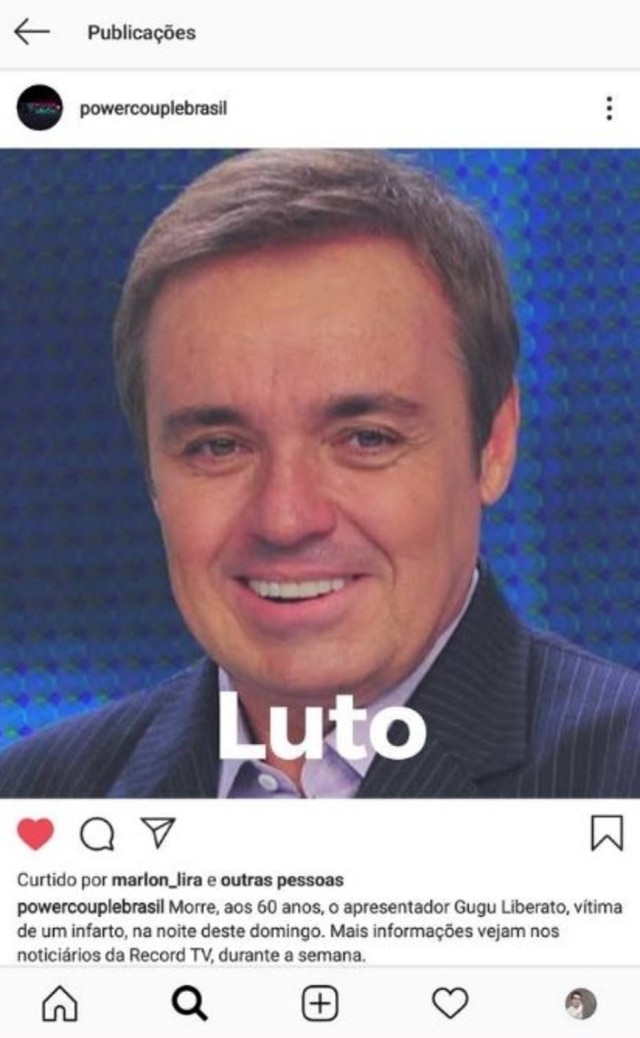 Instagram/@powercouplebrasil Publicação fake na página oficial do Power Couple Brasil, após ser invadida por hackers.