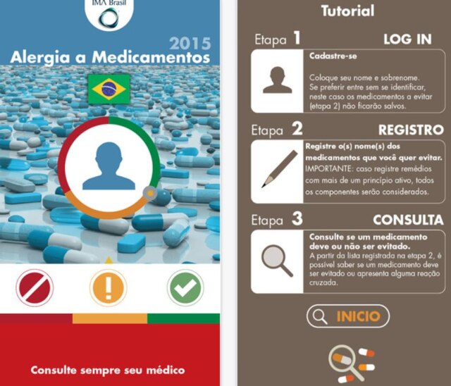 Reprodução Aplicativo 'Alergia a Medicamentos' está disponível para iOS desde sexta-feira (12)