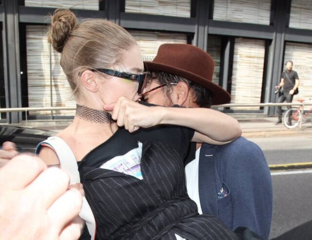 Reprodução/Twitter A modelo Gigi Hadid foi agredida em Milão.