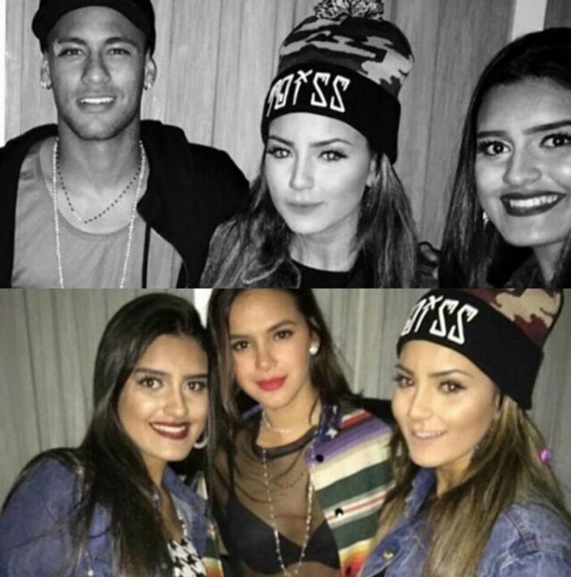 Reprodução/Instagram Neymar e Marquezine posaram com fãs na festa, mas não foram fotografados juntos.