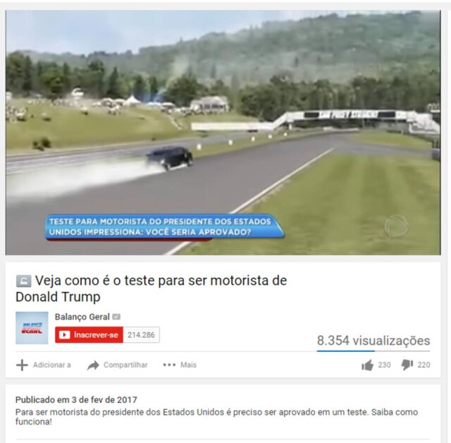 Reprodução / YouTube .
